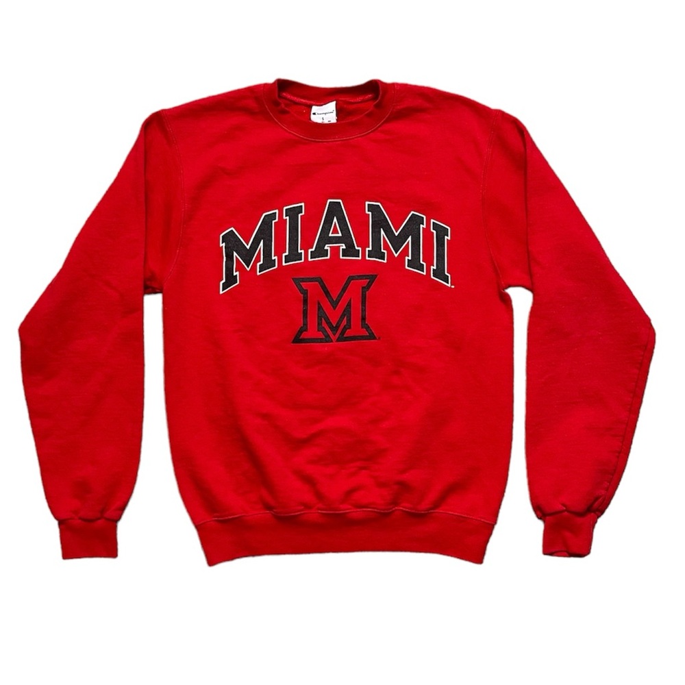 Champion Miami University Sweatshirt Redhawks Crewneck XS S Small